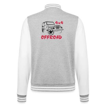 T-shirt Jeep 4x4 Offroad - Veste Teddy - gris chiné / blanc - Dos - Marisol (170cm)