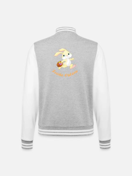 Easter - College Sweat Jacket - heather grey/white