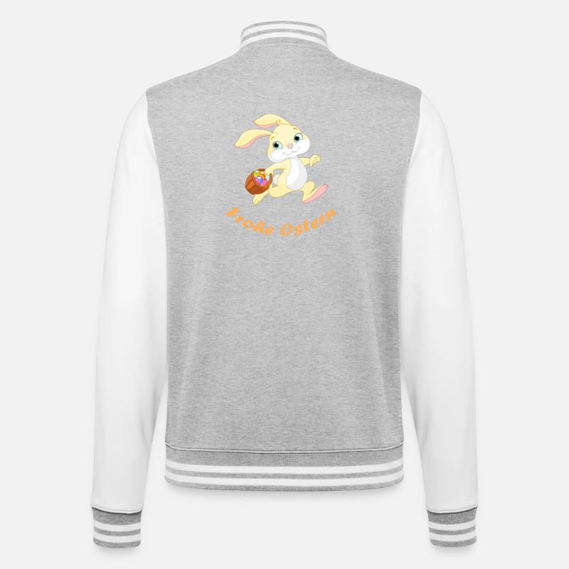 Easter - College Sweat Jacket - heather grey/white