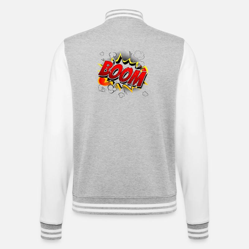 Boom Comic Graphic - Veste Teddy - gris chiné / blanc