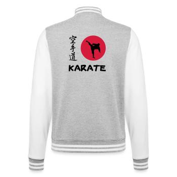 Karate - Veste Teddy - gris chiné / blanc - Dos - Marisol (170cm)