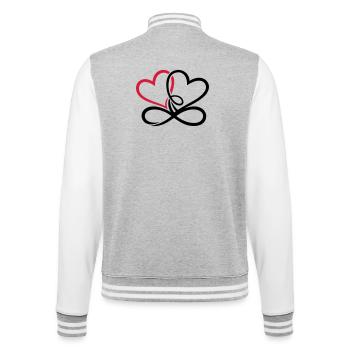 Two hearts Infinite Love Infinite Love - College Sweat Jacket - heather grey/white - Back - Marisol (170cm)