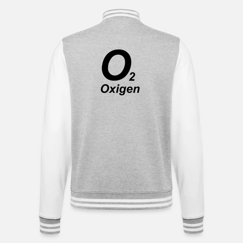 O2 - Oxygen - Tec Diving - College Sweat Jacket - heather grey/white
