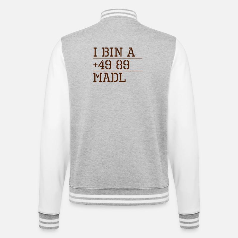 Code de Munich Madl - Veste Teddy - gris chiné / blanc