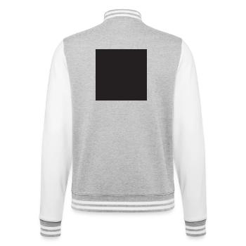 Carré monochrome carré viereck - Veste Teddy - gris chiné / blanc - Dos - Marisol (170cm)