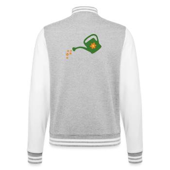 Blumen gießen Gießkanne (dunkel) - College-Sweatjacke - Grau meliert/Weiß - Hinten - Marisol (170cm)