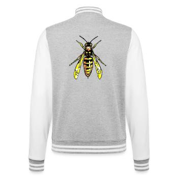 Wespe - College-Sweatjacke - Grau meliert/Weiß - Hinten - Marisol (170cm)