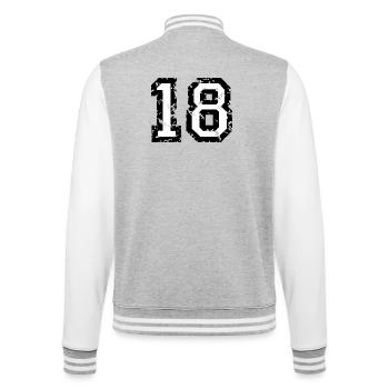 Le numéro dix-huit, - No. 18 (deux couleurs) blanc - Veste Teddy - gris chiné / blanc - Dos - Marisol (170cm)