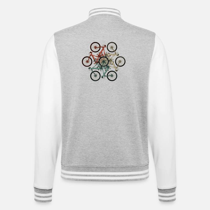 Bike Stack Collage - Veste Teddy - gris chiné / blanc