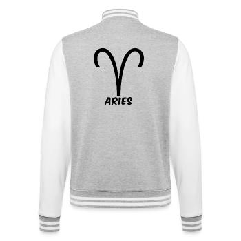 Bélier Bélier Sternzeichen Widder horoscope bélier - Veste Teddy - gris chiné / blanc - Dos - Marisol (170cm)