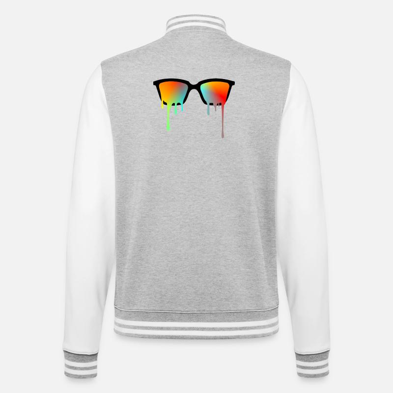 Lunettes de soleil - Veste Teddy - gris chiné / blanc