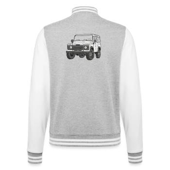 4x4 Defender 110 Adventure - College Sweat Jacket - heather grey/white - Back - Marisol (170cm)