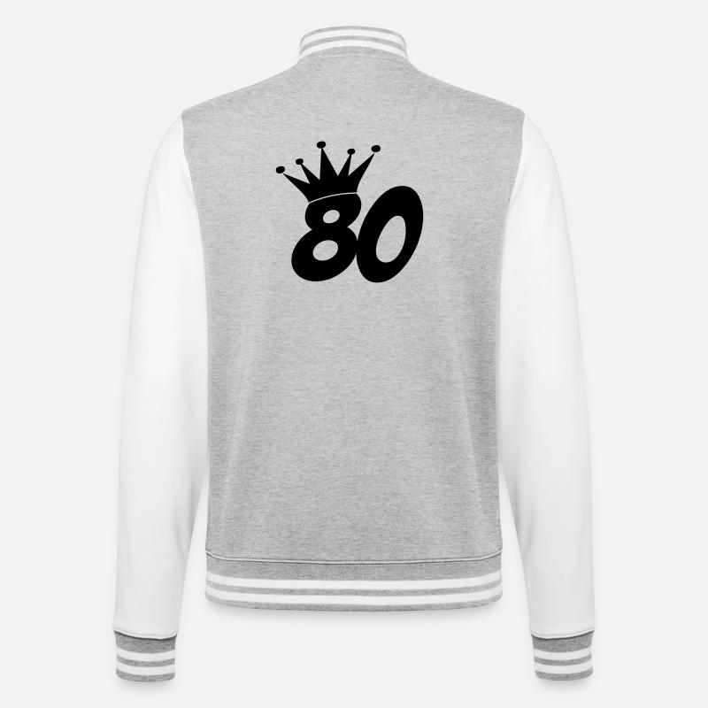 80 - Veste Teddy - gris chiné / blanc