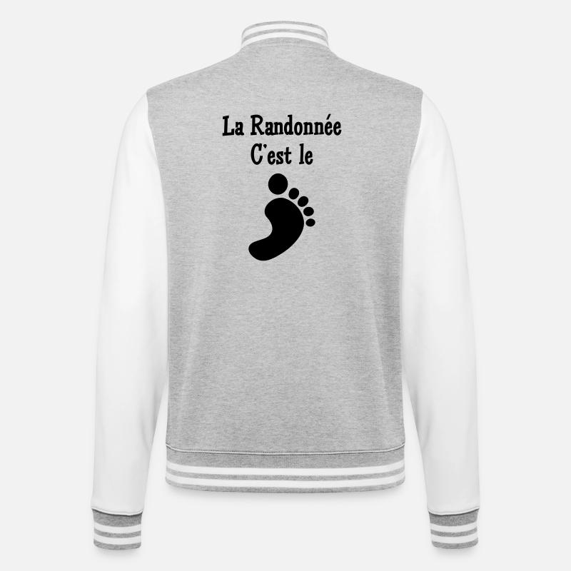 La Randonnée c'est le pied ! - Veste Teddy - gris chiné / blanc