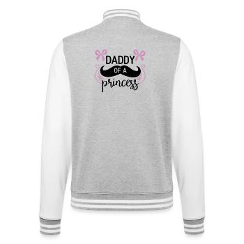 Daddy of a Princess - College Sweat Jacket - heather grey/white - Back - Marisol (170cm)