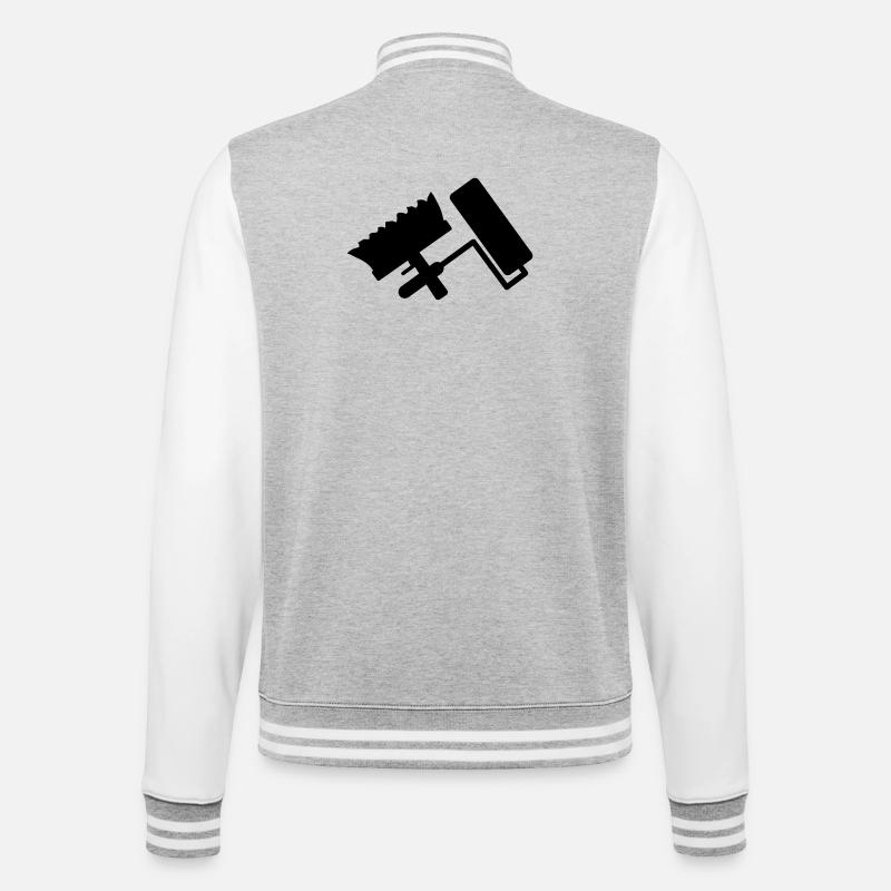 painter - College Sweat Jacket - heather grey/white