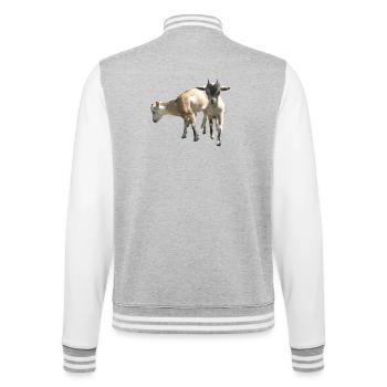 two little goats - College Sweat Jacket - heather grey/white - Back - Marisol (170cm)