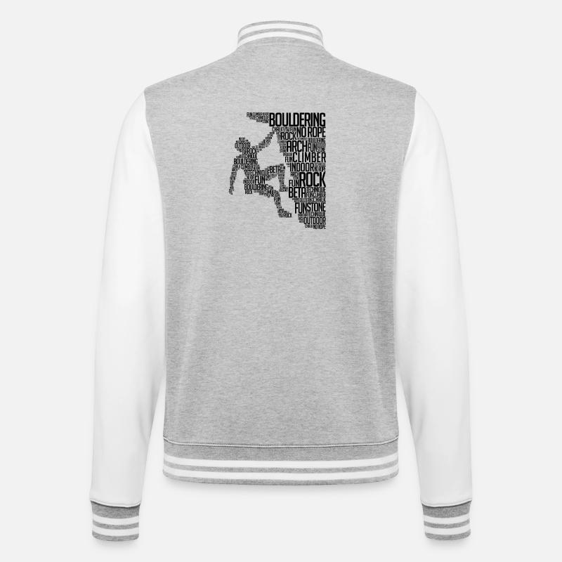 Boulder Escalade escalade escalade de roches - Veste Teddy - gris chiné / blanc