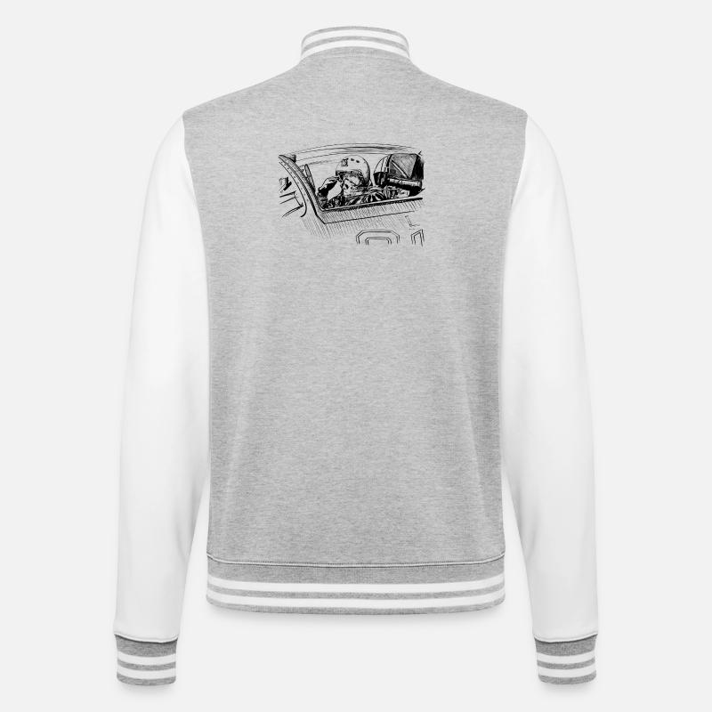 Pilot - Veste Teddy - gris chiné / blanc