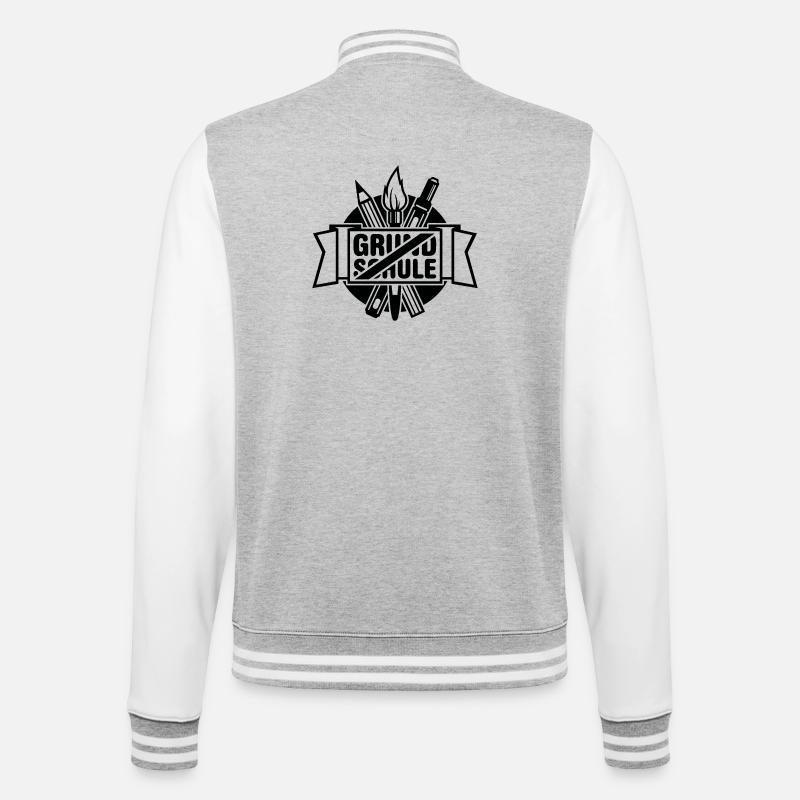 abschluss grundschule - College-Sweatjacke - Grau meliert/Weiß