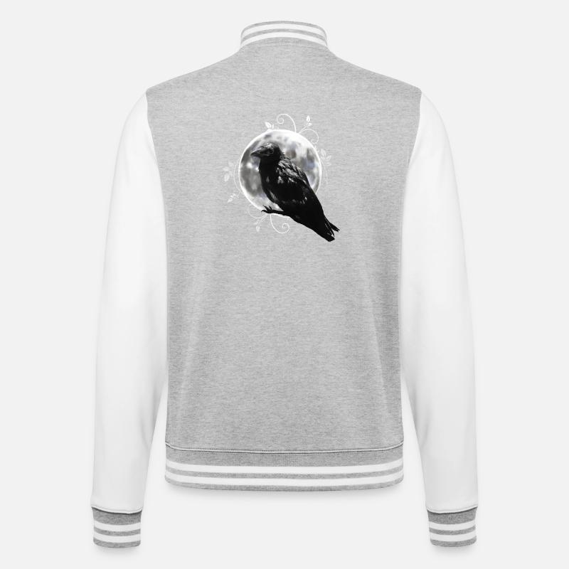 Corbeau lune - Veste Teddy - gris chiné / blanc