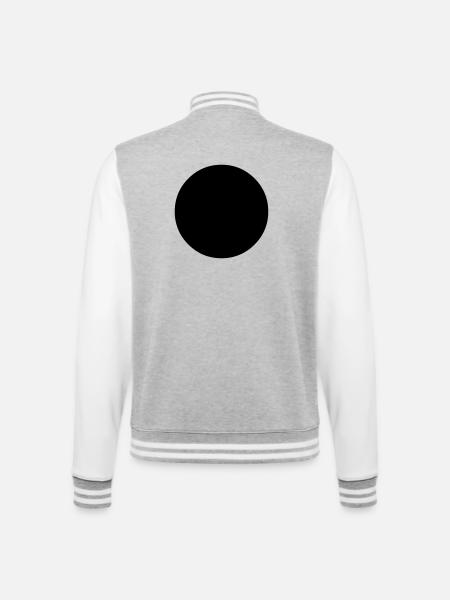 Blau-grüner Globus - College-Sweatjacke - Grau meliert/Weiß
