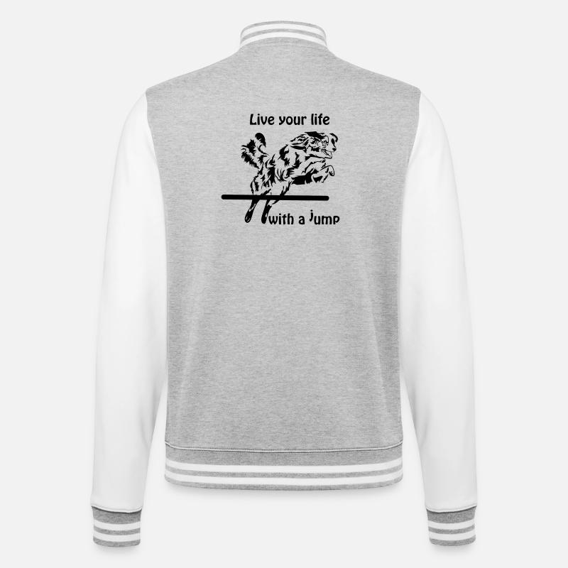 Agility Australian Shepherd Aussie - Veste Teddy - gris chiné / blanc