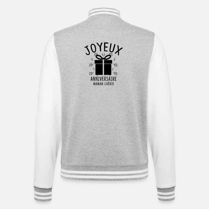 JOYEUX ANNIVERSAIRE MAMAN CHÉRIE - Veste Teddy - gris chiné / blanc