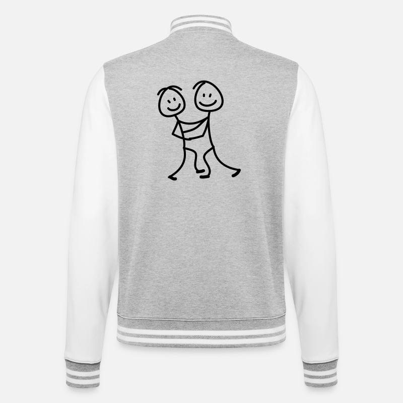 dancing - College Sweat Jacket - heather grey/white