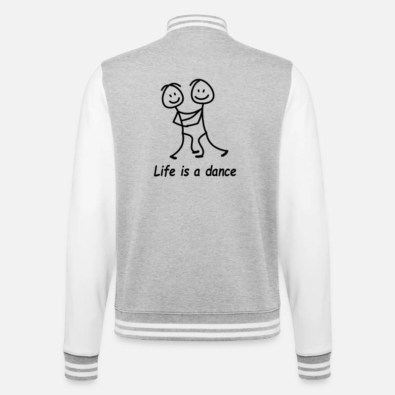 danse - Veste Teddy - gris chiné / blanc