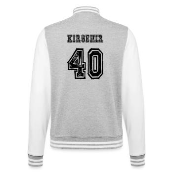 Kirsehir - Türkei - Memleket Sayisi - College-Sweatjacke - Grau meliert/Weiß - Hinten - Marisol (170cm)