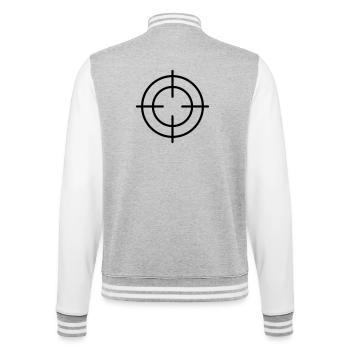 Fadenkreuz - College-Sweatjacke - Grau meliert/Weiß - Hinten - Marisol (170cm)