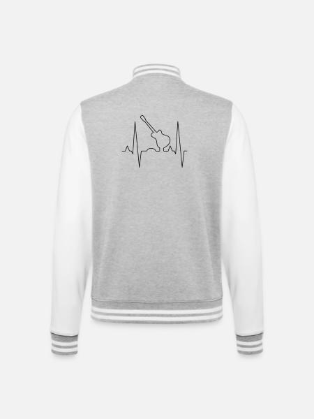 Conception d’impression de guitare - Veste Teddy - gris chiné / blanc