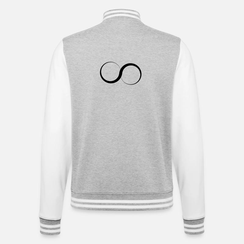 Infinity - logo - College Sweat Jacket - heather grey/white