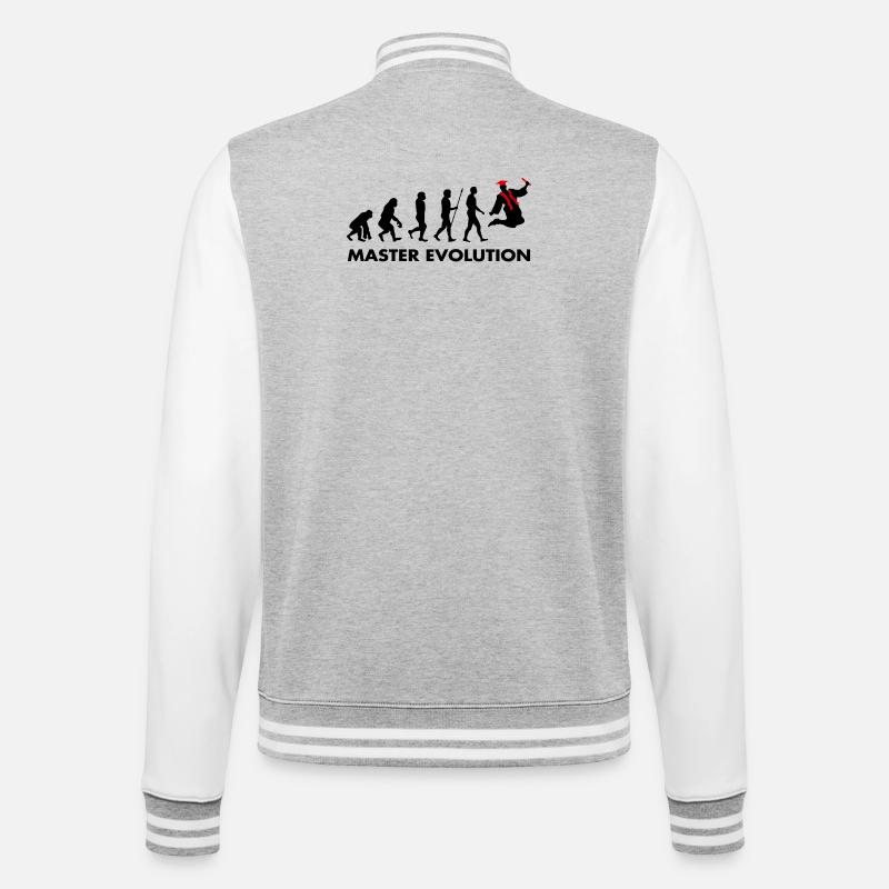 Master Evolution Prüfung Bestanden Schulabschluss - College-Sweatjacke - Grau meliert/Weiß