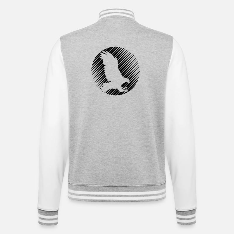 HAWK 0,1 - Veste Teddy - gris chiné / blanc