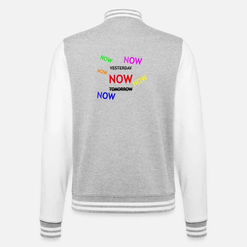 Dynamic Reminder Text Illustration - College Sweat Jacket - heather grey/white