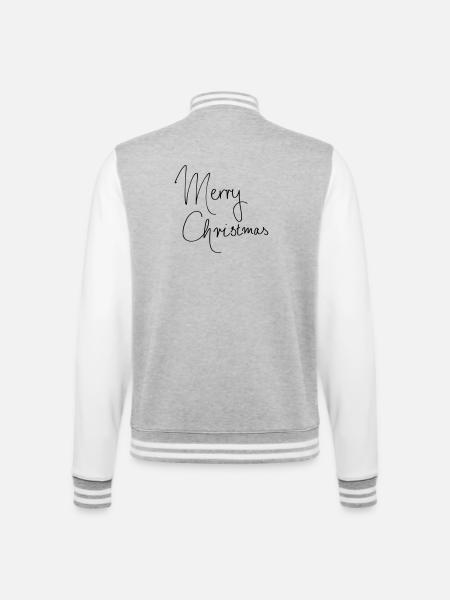 Merry Christmas - College Sweat Jacket - heather grey/white