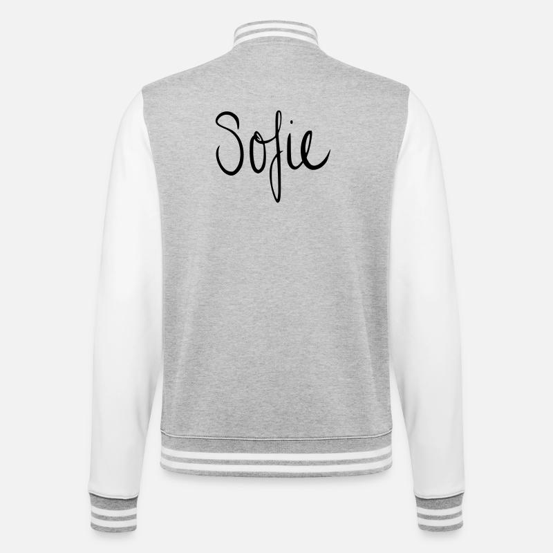 Sofie - College Sweat Jacket - heather grey/white
