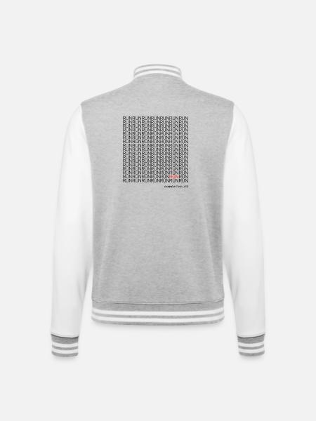 coureur - Veste Teddy - gris chiné / blanc