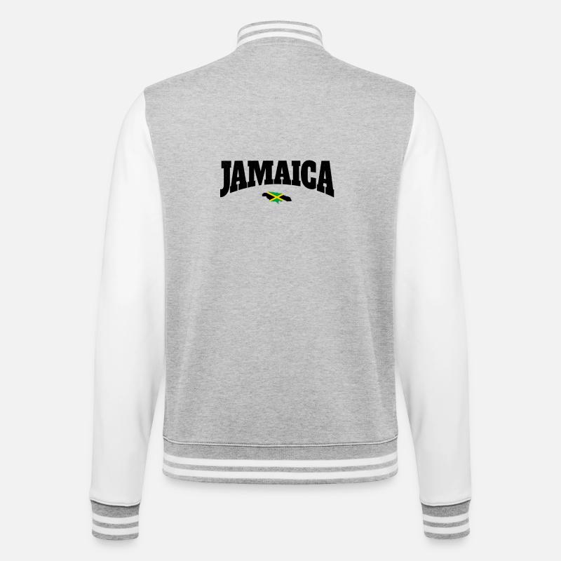 Drapeau de la Jamaïque Neon Contraste - Veste Teddy - gris chiné / blanc