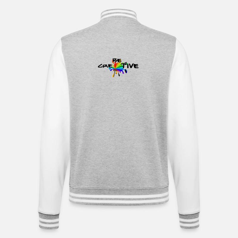 Be Creative – Inspire Your Imagination - Veste Teddy - gris chiné / blanc