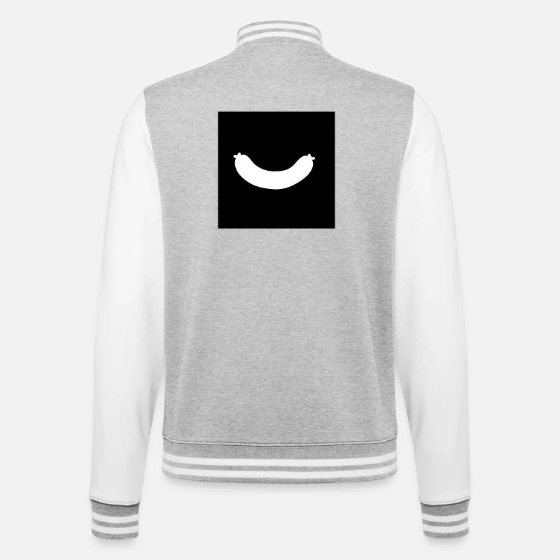 Wurst - College-Sweatjacke - Grau meliert/Weiß