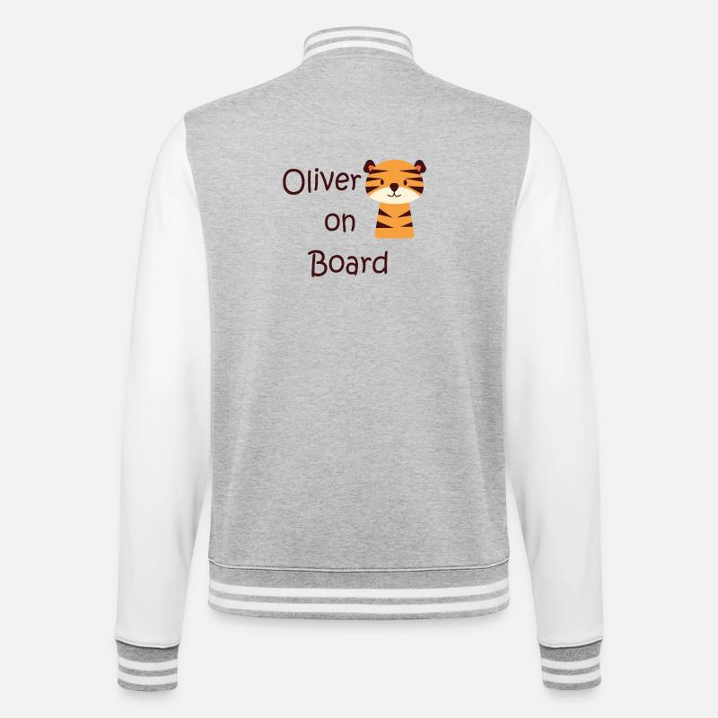 Oliver on board - Veste Teddy - gris chiné / blanc