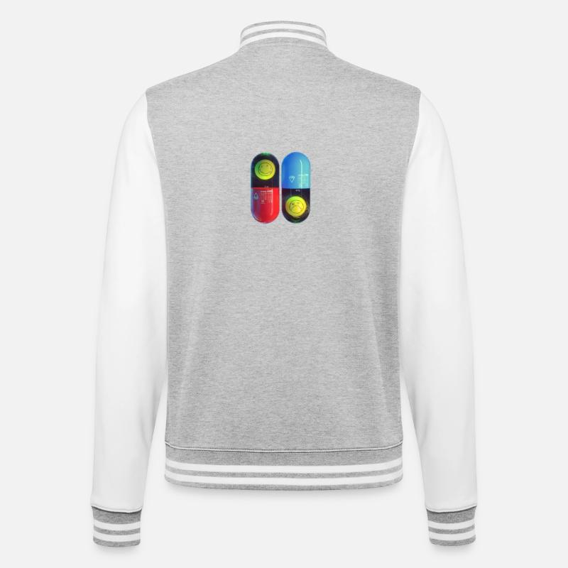 matrix nirvana - Veste Teddy - gris chiné / blanc