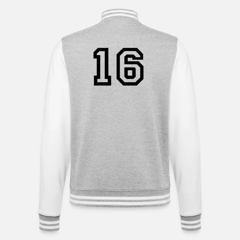 16 - Veste Teddy - gris chiné / blanc