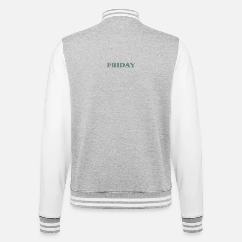 Vendredi - Veste Teddy - gris chiné / blanc