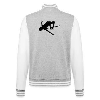 High jumper - College Sweat Jacket - heather grey/white - Back - Marisol (170cm)