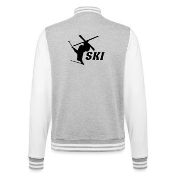 Ski - Veste Teddy - gris chiné / blanc - Dos - Marisol (170cm)