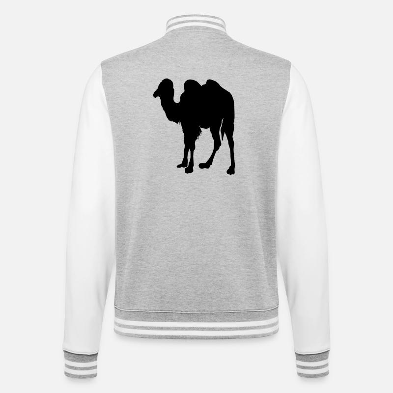 Camel, Camel - College Sweat Jacket - heather grey/white